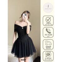 Váy nữ dự tiệc thiết kế màu đen Loire Dress JOLIE LOFT, đầm dáng ngắn sang trọng đi chơi