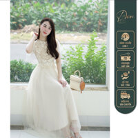 Váy nữ ren dáng dài chân váy voan xếp ly nhiều lớp loại 1 ( ảnh shop tự chụp 100% ) - DORI Váy thiết kế