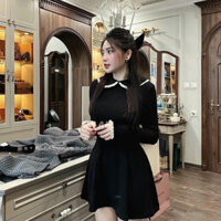 Váy Nữ Tay Dài Bánh Bèo Cổ Tròn, Đầm Body Nữ Thời Trang Tiêu Thư Thanh Lịch Dễ Thương D105 MAHALA