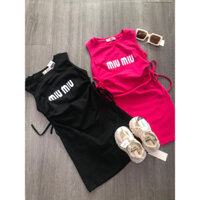 VÁY ÔM BODY DÂY RÚT MIU MIU CỰC SÀNH ĐIỆU CHO BÉ YÊU