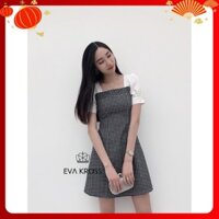 Váy ôm body kẻ caro dự tiệc, đầm công sở EVA KROSS EKS103 [ẢNH THẬT]
