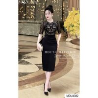 Váy Ôm Body MDU4382 Chất Umi Phối Ren Họa Tiết Cánh Bướm Độc Đáo Từ MDU