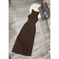 Váy ôm body sọc ngang dài