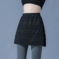 [Váy Oversize] (40-150kg) Rèm thêu ren mùa thu cho nữ Áo nỉ nhỏ đa năng Đáy Plus Size Che váy bên trong