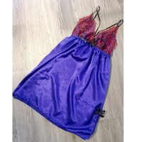 Váy phi lụa xanh coban