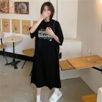 Váy phiên bản Hàn Quốc cỡ lớn dáng rộng dài trên đầu gối Váy ngủ nữ mang thai