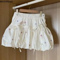 Váy phồng BEYONDAY, xếp li với quần short lót váy chữ A, Quần áo Y2k thời trang Hot Girls Ballet Lantern Váy dành cho nữ Cô gái
