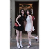 Váy Phông Kiểu Nữ Ba Lỗ Dáng Vừa Đầm Phông Tiểu Thư Cá Tính Gấu Váy Bồng Bềnh 2 màu 2 size 40-65kg mẫu VAYNOBOM2M. A80