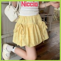 Váy phồng NICIO, Váy chữ A xếp ly Hot Girls, Ballet ngọt ngào có quần short lót Y2k Quần áo Đèn lồng Váy dành cho nữ Cô gái