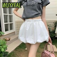 Váy phồng WUYFAL, Váy chữ A phong cách Pháp Ba Lê, Thoáng Mát Với Quần Short Lót Váy Đèn Lồng Xếp Ly Cho Nữ Cô Gái