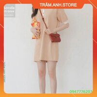 VÁY POLO KEM VIỀN CỔ XANH TRẮNG - ÁO VÁY POLO BE VIỀN PHỐI MÀU CÚC CÀI ULZZANG 👗 👑