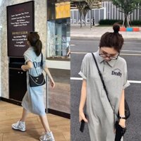 Váy Polo Thun  Đầm suông dáng ngắn ôm body thiết kế sexy, năng động style Ulzzang