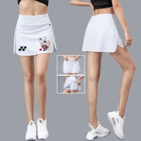 Váy Quần Vợt Yonex Nữ Yoga Trắng Cầu Lông Xếp Ly Váy Thể Thao Quần Short Chạy Chống Sáng Váy Quần Short Quần Short Tennis
