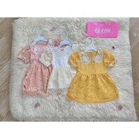 Váy ren bé gái cổ sen size 6-15kg (Hình thật shop chụp)