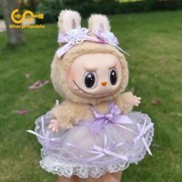 Váy ren búp bê Sharprepublic có kẹp tóc cho búp bê búp bê 15-17cm / 5,91-6,69 inch Accs