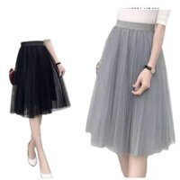 Váy ren dáng xòe dài ngang gối_CHÂN VÁY REN CÔNG CHÚA DÁNG NGẮN CHE GỐI [FREE SHIP  TƯ 2 SP]