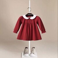 Váy smock Bemidji dài tay cổ sen cho bé gái