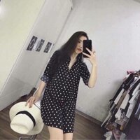 Váy sơ mi chấm bi