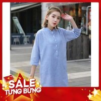 Váy sơ mi kẻ tăm 2 màu