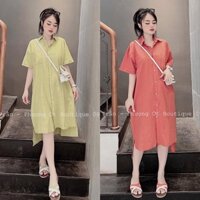 Váy sơ mi, xanh bơ