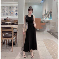 Váy suông ba lỗ maxi rộng thun co giãn mềm mát siêu đẹp
