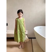 Váy suông bé gái xanh cốm