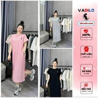 Váy suông, đầm bầu dáng dài bigsize mặc hè siêu mát form rộng chất liệu thun cotton thoáng mát