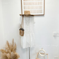 Váy suông trắng MIJOO bồng bềnh phong cách Hàn Quốc