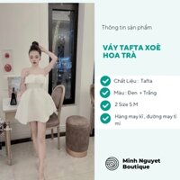 Váy Tafta Cúp ngực Nơ Hoa trà