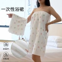 Váy tắm dùng một lần cho salon làm đẹp, áo choàng tắm quấn ngực, áo choàng massage, bộ đồ xông hơi, bộ đồ tắm ống hoạt hình cho khách [xds]