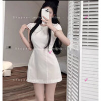 Váy tay hến cổ sen dáng ngắn kèm quần đáng yêu LanuShop