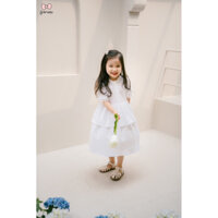 Váy tay lửng đáp ren trắng Amelia Dress Borami