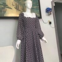 Váy tay phồng cổ tiểu thư