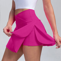 Váy Tennis Nữ Váy Golf Eo Cao Túi Bên Trong Quần Short Thể Thao Chạy Bộ Yoga