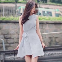 Váy thắt eo cách điệu xanh pastel