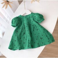 Váy thêu hoa nhí màu xanh