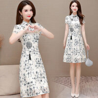 Váy thêu in hình thời trang nữ Giảm tuổi Thanh lịch in hình sườn xám * 2.24