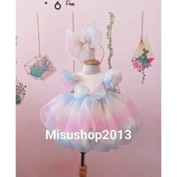 VÁY THIẾT KẾ BÉ GÁI VOAN SIÊU XINH _ ĐẦM BÍ NHẠT BÉ GÁI 6kg-24kg ( TẶNG CÀI TÓC CHO BÉ )