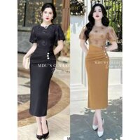 Váy Thiết Kế BST MDU4065 Họa Tiết Ren Nổi, Dáng Ôm Body Từ MDU