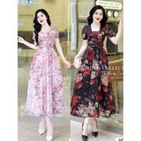 Váy Thiết Kế BST MDU4142 Váy Tơ Óng Chính Phẩm, Họa Tiết Cổ Điển Có Độ Óng Khi Bắt Sáng Từ MDU