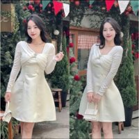 Váy Thiết Kế Dài Tay Thun Lạnh Hàn Dự Tiệc