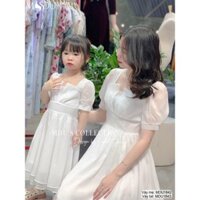 Váy Thiết Kế K60-D1-4 MDU1842 Dáng Xòe Bay Bổng Phối Tay Cách Điệu Từ MDU