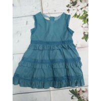 VÁY THÔ 2 TẦNG XANH CỔ VỊT