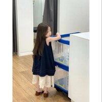 Váy thời trang bé gái Bộ đồ trẻ em Phong cách phương Tây Váy Vest cổ điển Váy nửa dài