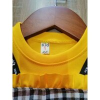 váy thu cho bé gái dáng xòe thân kẻ caro, đầm bé gái (9-23kg)