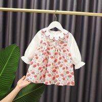 Váy thu đông dài tay bé gái [Hàng Xuất Dư 2 Lớp]