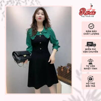 Váy Thu Đông Phối Tay Voan Cổ Áo Tiêu Thư Cực Xinh - ROSA043