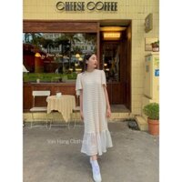 Váy thun xốp phối tơ voan đuôi cá