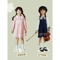 Váy thuỷ thủ Balabala 2 màu hồng/navy bé gái size