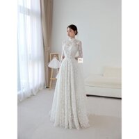 Váy tiệc, lễ cưới nhà thờ đặt may theo số đo kiểu dáng dịu dàng, tiểu thư, ảnh thật của shop tự chụp
